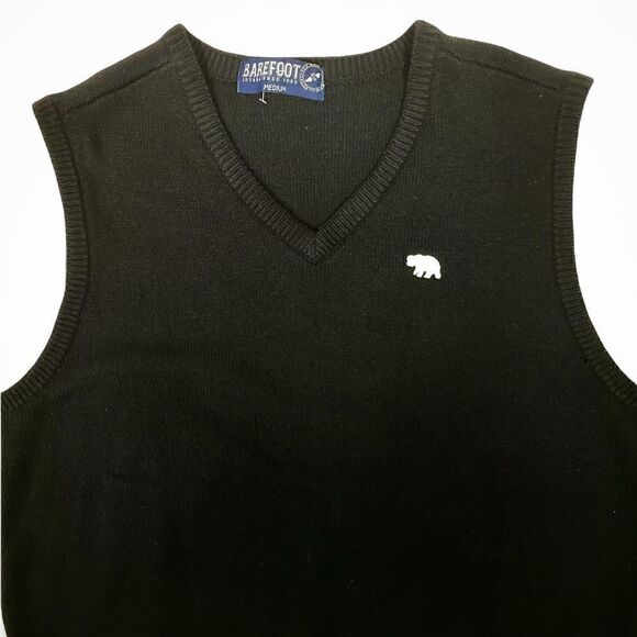 Baylor Bears Barefoot Campus Outfitters Black Sweater Vest golf Size Medium‎ - Picture 4 of 5